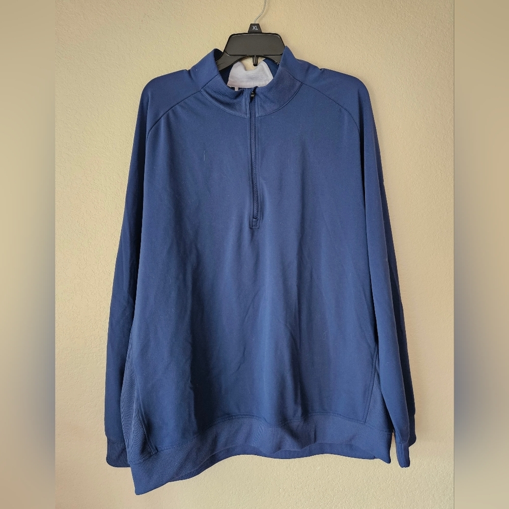 XL Men's Blue Adidas Quarter Zip‎ Pullover